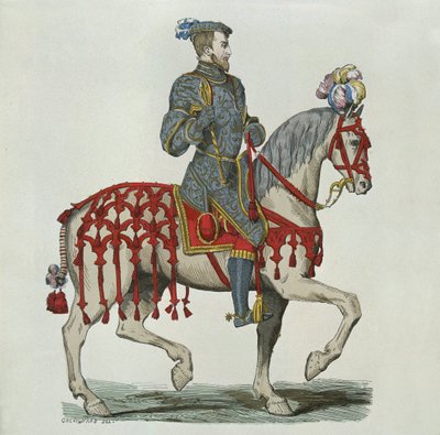 Henri II som kaptajn for husholdningskavaleriet af after Chevignard