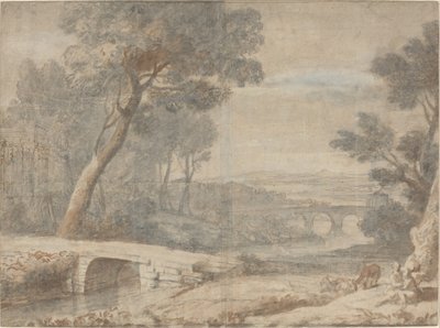 Resten på flugten til Egypten af after Claude Lorrain