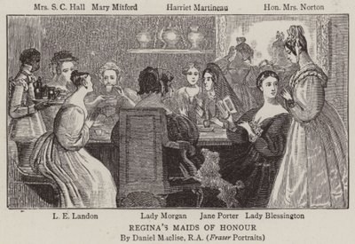 Reginas ærespiger af after Daniel Maclise