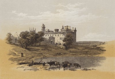 Linlithgow Palace (chromolitho) af after David Roberts