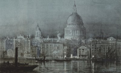 St Pauls fra floden af after Donald Maxwell