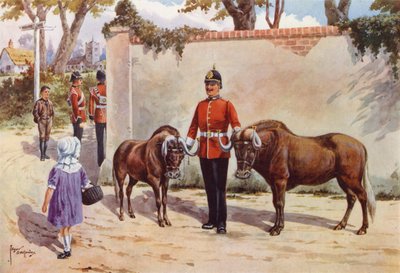 Gnuer (eller hvidhalede Gnuer), kæledyr fra South Wales Borderers af after Edgar Alfred Holloway