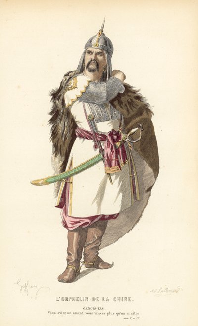 Forældreløs fra Kina, Genghis Khan af after Edmond A.F. Geffroy