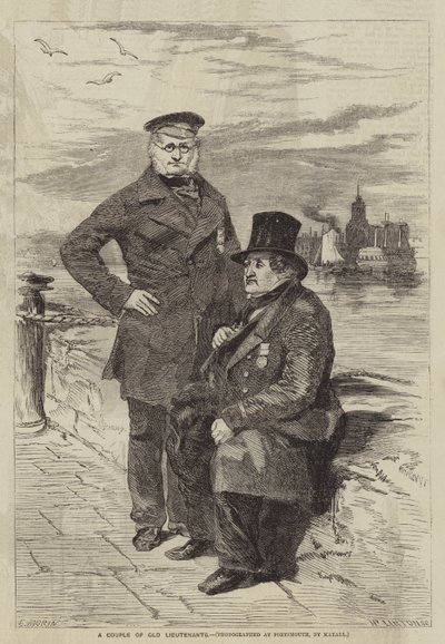 Et par gamle løjtnanter af after Edmond Morin
