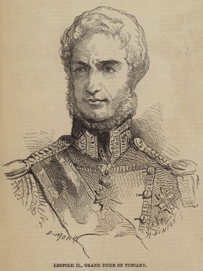 Leopold II, storhertug af Toscana af after Edmond Morin