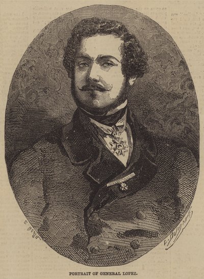 Portræt af general Lopez af after Edmond Morin