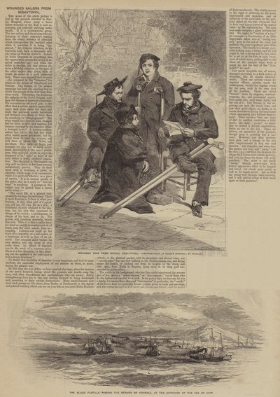 Sårede sømænd fra Sebastopol af after Edmond Morin