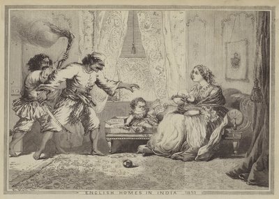 Engelske hjem i Indien, 1857 af after Edward Hull