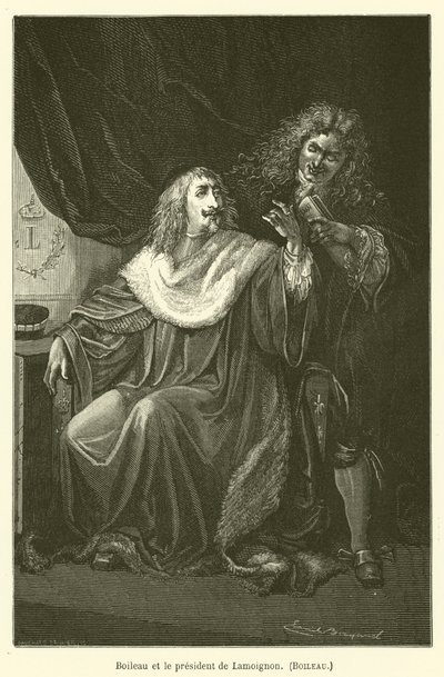 Boileau og præsidenten for Lamoignon, Boileau af after Emile Antoine Bayard