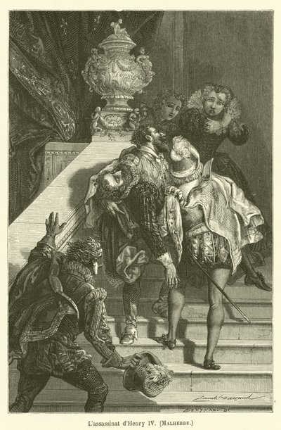 Lassassinat dHenry IV, Malherbe af after Emile Antoine Bayard