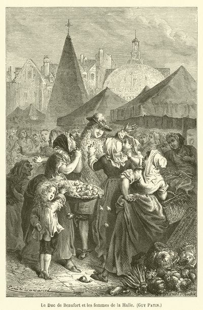Hertugen af Beaufort og kvinderne i Halle, Guy Patin af after Emile Antoine Bayard