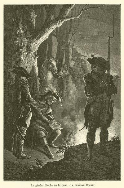 General Hoche ved bivuak, General Hoche af after Emile Antoine Bayard
