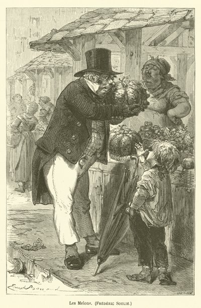 Les Melons, Frederic Soulie af after Emile Antoine Bayard