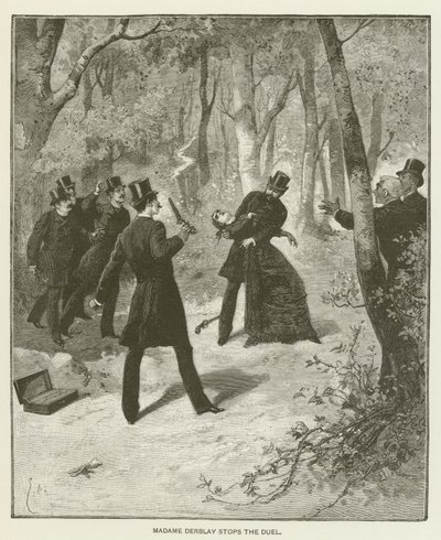 Madame Derblay stopper duellen af after Emile Antoine Bayard