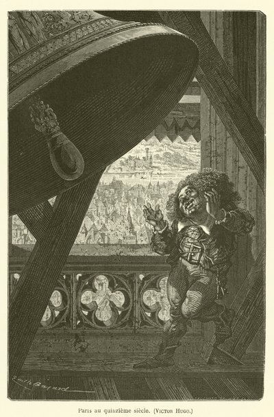Paris i det femtende århundrede, Victor Hugo af after Emile Antoine Bayard
