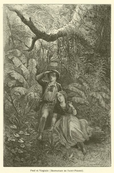 Paul og Virginia, Bernardin de Saint-Pierre af after Emile Antoine Bayard