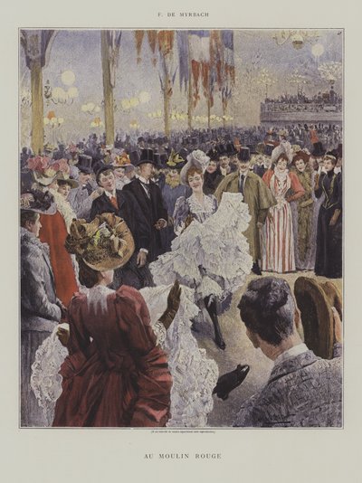 Ved Moulin Rouge af after Felicien baron de Myrbach-Rheinfeld