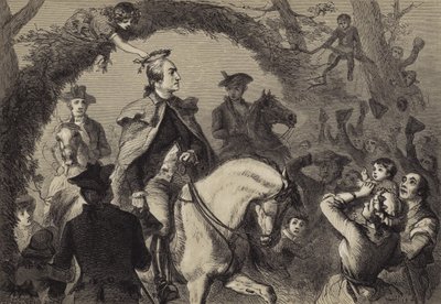 Angelica Efter at have kronet Washington af after Felix Octavius Carr Darley
