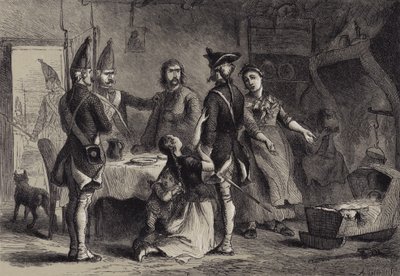 Indkaldelse af tyske Soldater til Tjeneste i Amerika af after Felix Octavius Carr Darley
