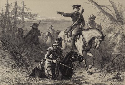 Major Washington på sin mission til den franske kommandør af after Felix Octavius Carr Darley
