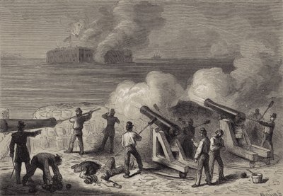 Angrebet på Fort Sumter af after Felix Octavius Carr Darley