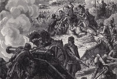 Slaget ved Bunker Hill af after Felix Octavius Carr Darley