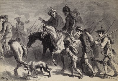 New England Yeomanrys opstand af after Felix Octavius Carr Darley