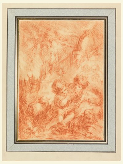 To børn af after Francois Boucher