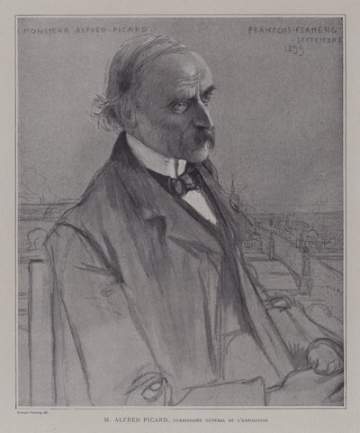 Alfred Picard, generalkommissær for Exposition Universelle 1900, Paris af after Francois Flameng