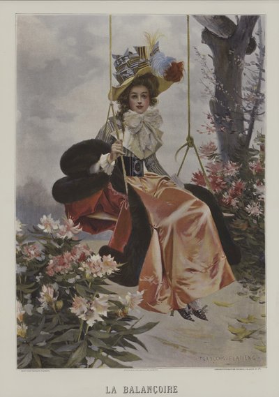 Balancoire af after Francois Flameng