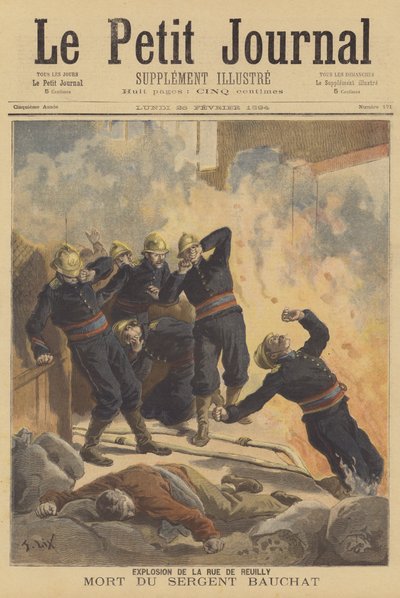 En brandmands død af after Frederic Theodore Lix