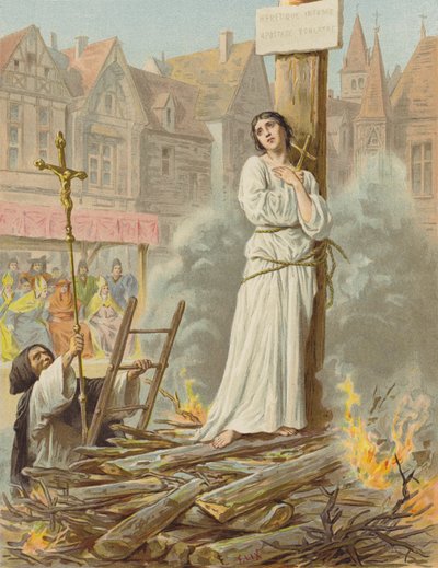 Torment of Jeanne DArc (chromolitho) af after Frederic Theodore Lix