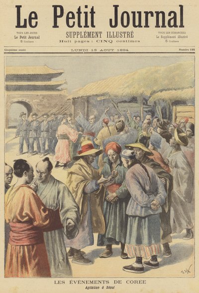 Uroligheder i Seoul, Korea af after Frederic Theodore Lix