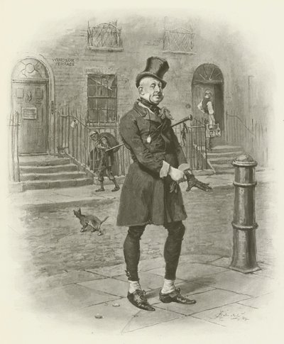 Mr Micawber af after Frederick Barnard