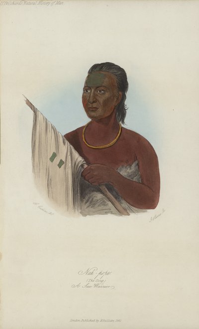 Nah-pope, Suppen, en sakrekriger (akvatint) af after George Catlin