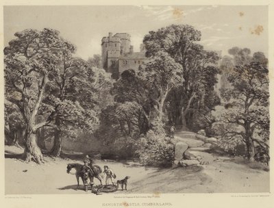 Naworth Castle, Cumberland af after George Cattermole