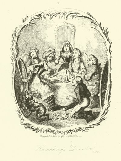 Illustration til Humphry Clinker af Tobias Smollett af after George Cruikshank