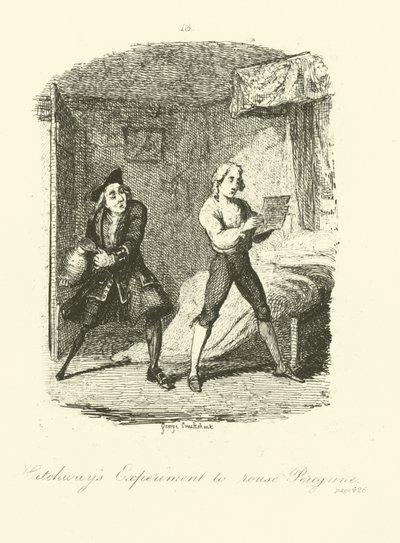 Illustration til Peregrine Pickle af Tobias Smollett af after George Cruikshank