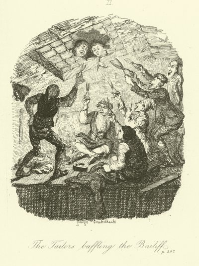 Illustration til Peregrine Pickle af Tobias Smollett af after George Cruikshank