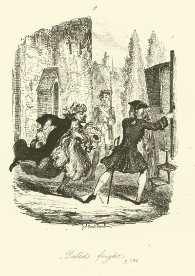 Illustration til Peregrine Pickle af Tobias Smollett af after George Cruikshank