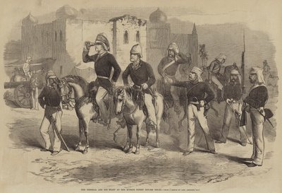 Generalen og hans stab ved moskeen picket før Delhi af after George Francklin Atkinson