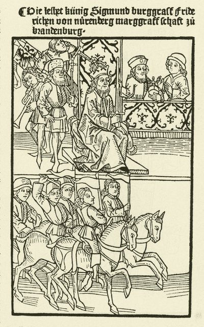 Investitur af Frederik I af Hohenzollerns hus som markgreve af Brandenburg, 1415 af after German School