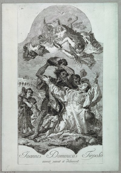 Sankt Stefans martyrium af after Giovanni Battista Tiepolo