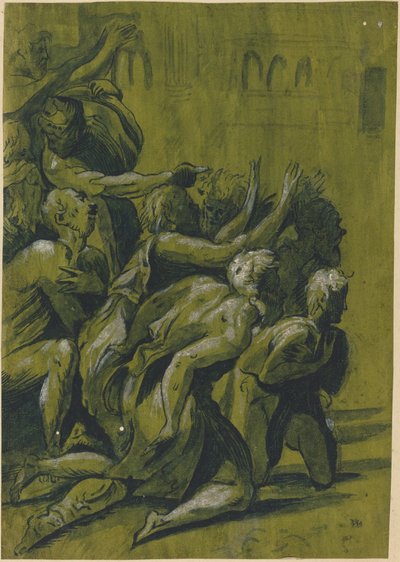 Ni figurer af after Giuseppe Nicolo Vicentino