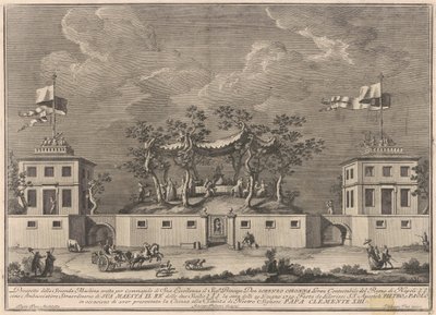 Seconda Macchina for Chinea fra 1759: En "Deliziosa" med en Bacchanal af after Giuseppe Palazzi Giuseppe Vasi after Paolo Posi