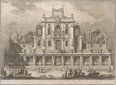 Seconda Macchina for Kina af 1762: En kiosk eller lysthus i osmannisk stil af after Giuseppe Palazzi Giuseppe Vasi after Paolo Posi