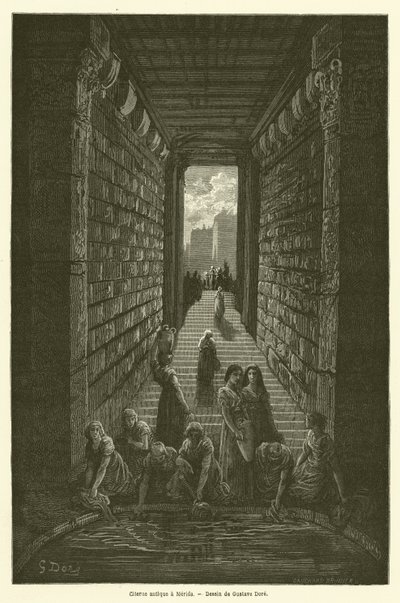 Gammel cisterne i Merida af Gustave after Dore