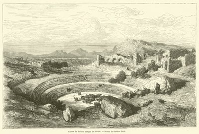 Ruinerne af det gamle teater i Merida af Gustave after Dore