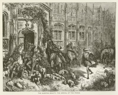 Tornerose, prinsens ankomst af Gustave after Dore