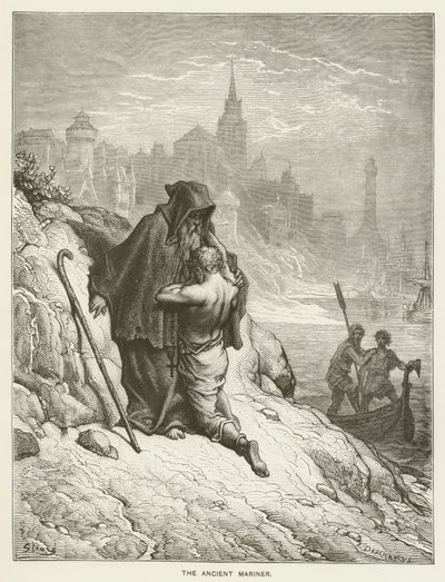 Den gamle sømand af Gustave after Dore